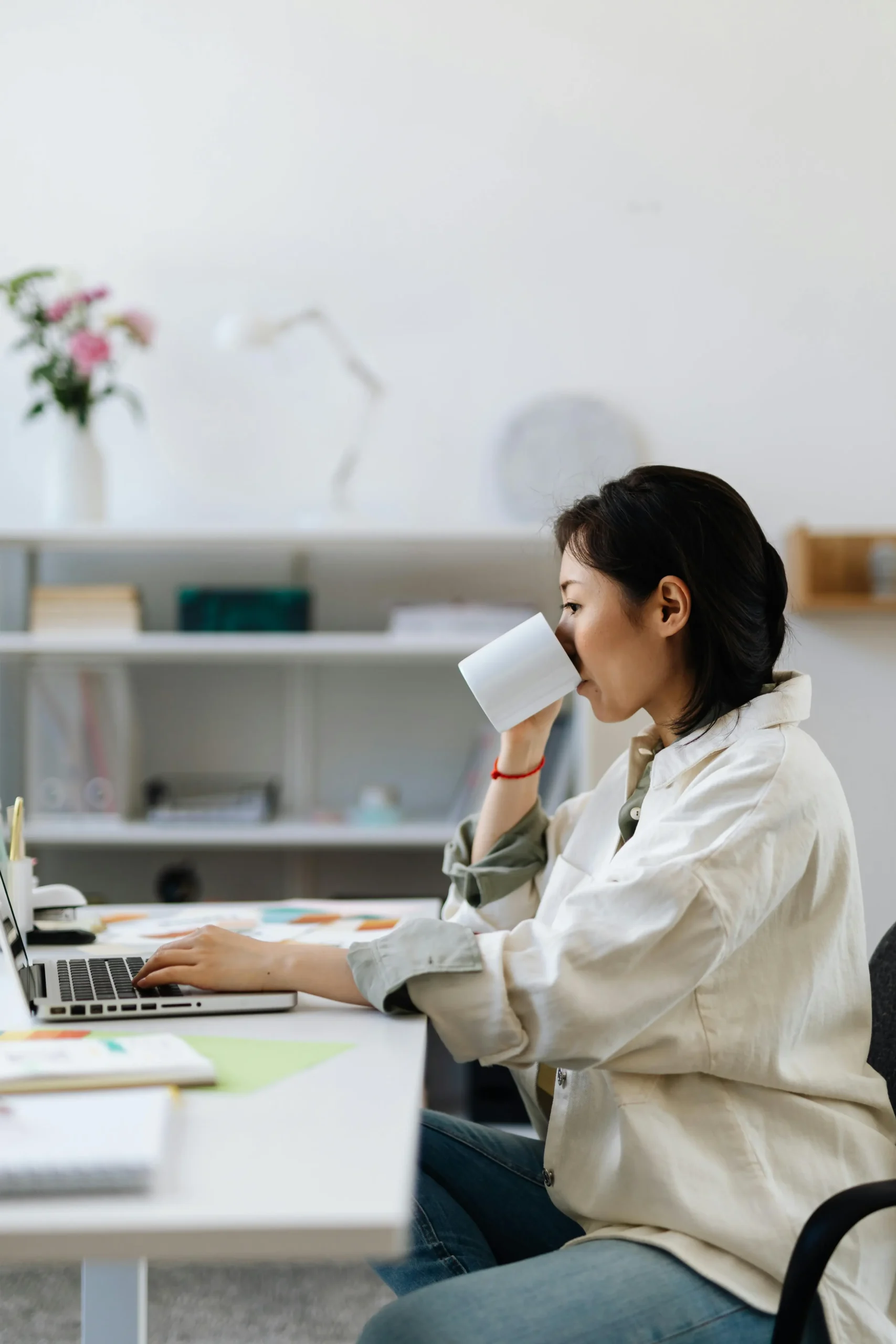 woman at desk